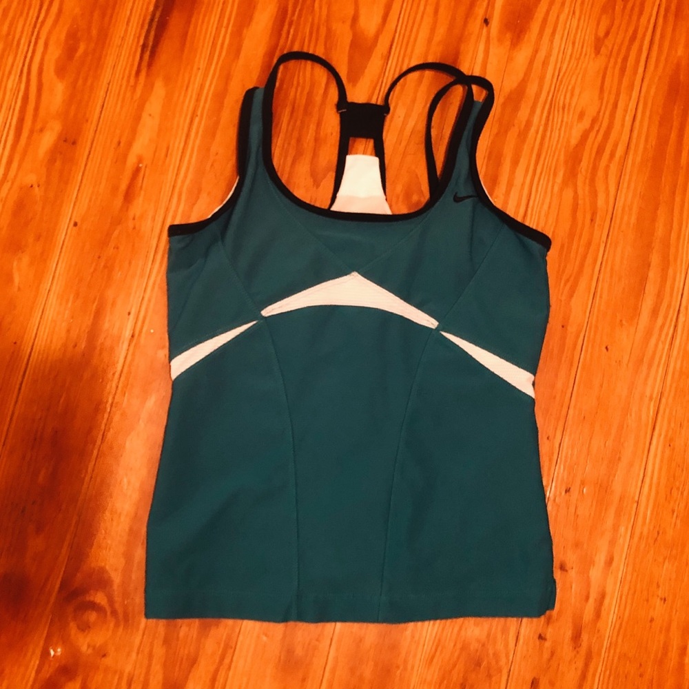 NIKE teal workout tank top